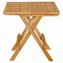 Load image into Gallery viewer, Teak Wood Bahama Square Folding Picnic Table with Carry Handle
