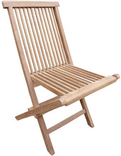 Load image into Gallery viewer, Teak Wood Seaside Outdoor Folding Side Chair, set of 2
