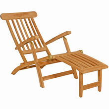 Load image into Gallery viewer, Teak Wood Siesta Key Outdoor Steamer Chair
