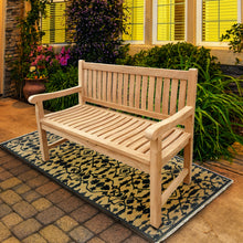 Load image into Gallery viewer, Teak Wood San Juan Teak Outdoor Bench, 4 Foot
