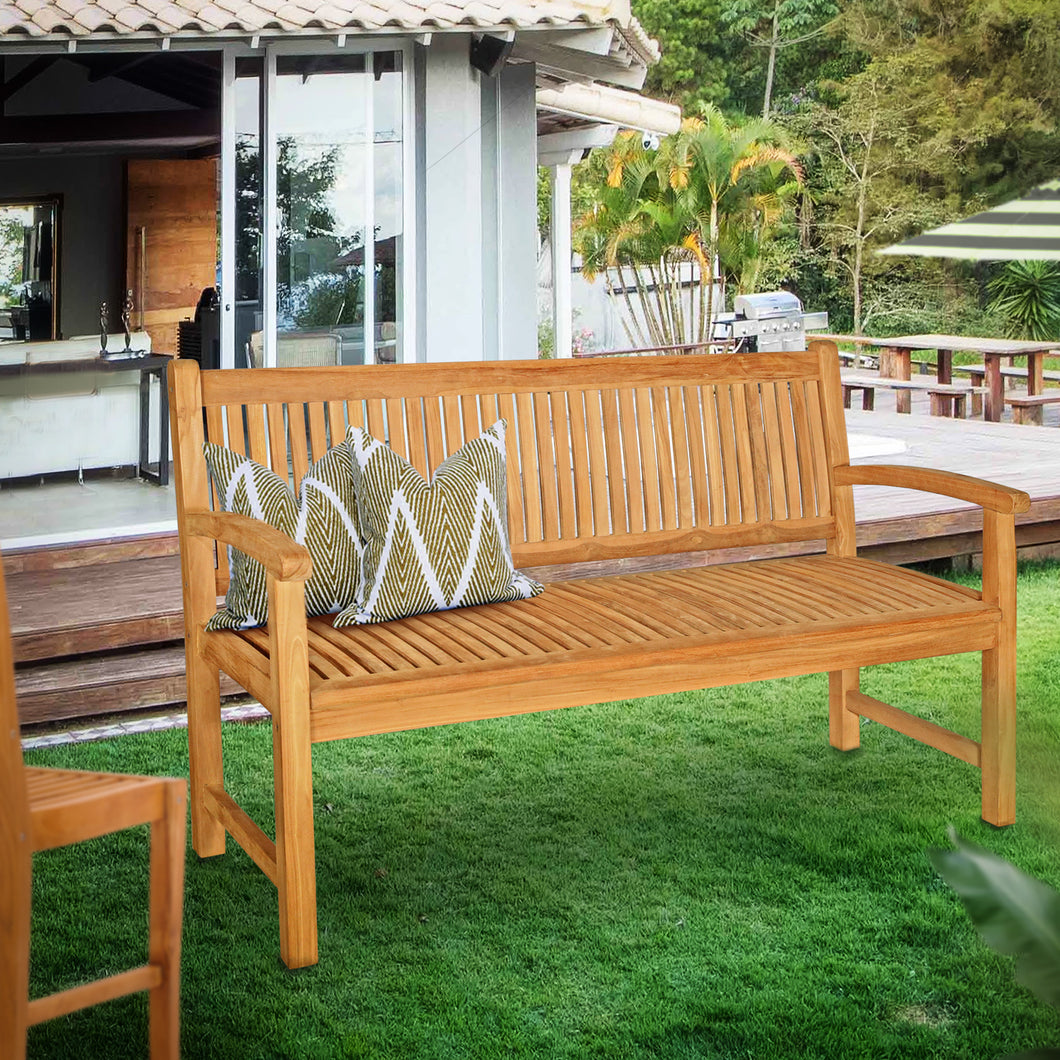 Teak Wood San Juan Teak Outdoor Bench, 5 Foot