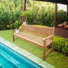 Load image into Gallery viewer, Teak Wood San Juan Teak Outdoor Bench, 6 Foot
