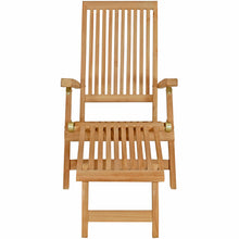 Load image into Gallery viewer, Teak Wood Acapulco Outdoor Steamer Chair
