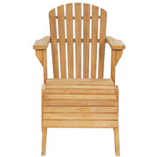 Load image into Gallery viewer, Teak Wood Seven Seas Adirondack Chair with Pull-Away Footstool
