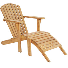 Load image into Gallery viewer, Teak Wood Seven Seas Adirondack Chair with Pull-Away Footstool
