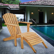 Load image into Gallery viewer, Teak Wood Seven Seas Adirondack Chair with Pull-Away Footstool
