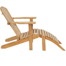 Load image into Gallery viewer, Teak Wood Seven Seas Adirondack Chair with Pull-Away Footstool
