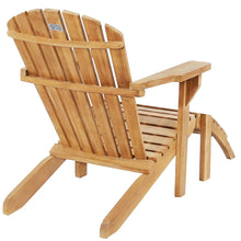 Load image into Gallery viewer, Teak Wood Seven Seas Adirondack Chair with Pull-Away Footstool
