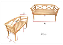 Load image into Gallery viewer, Teak Wood Montana Outdoor Patio Bench, 4 Foot
