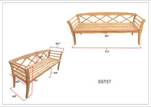 Load image into Gallery viewer, Teak Wood Montana Outdoor Patio Bench, 6 Foot
