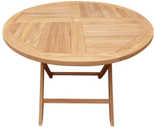 Load image into Gallery viewer, Teak Wood Panama Outdoor Folding Table, 47 inch

