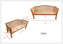 Load image into Gallery viewer, Teak Wood Oklahoma Outdoor Patio Bench, 5 Foot
