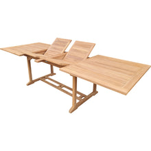 Load image into Gallery viewer, Teak Wood Santa Ana Rectangular Double Extension Dining Table, 78 to 118 inch
