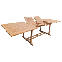 Load image into Gallery viewer, Teak Wood Santa Ana Rectangular Double Extension Dining Table, 78 to 118 inch
