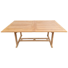 Load image into Gallery viewer, Teak Wood Santa Ana Rectangular Double Extension Dining Table, 78 to 118 inch
