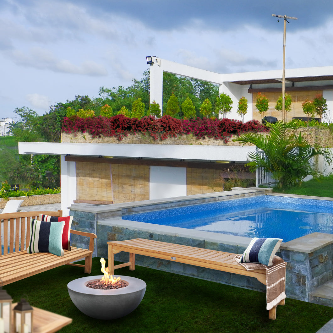 Teak Wood Ocean City Outdoor Backless Bench, 6 Foot