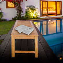 Load image into Gallery viewer, Teak Wood Ocean City Outdoor Backless Bench, 6 Foot
