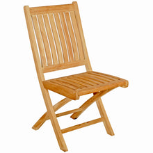 Load image into Gallery viewer, Teak Wood Naples Outdoor Folding Side Chair, set of 2
