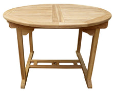 Load image into Gallery viewer, Teak Wood Ocean Beach Round to Oval Outdoor Extension Table
