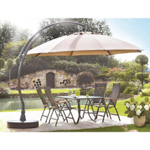 Load image into Gallery viewer, Sun Garden 13 Ft. Easy Sun Cantilever Umbrella and Parasol, the Original from Germany, Indigo Blue Canopy with Bronze Frame
